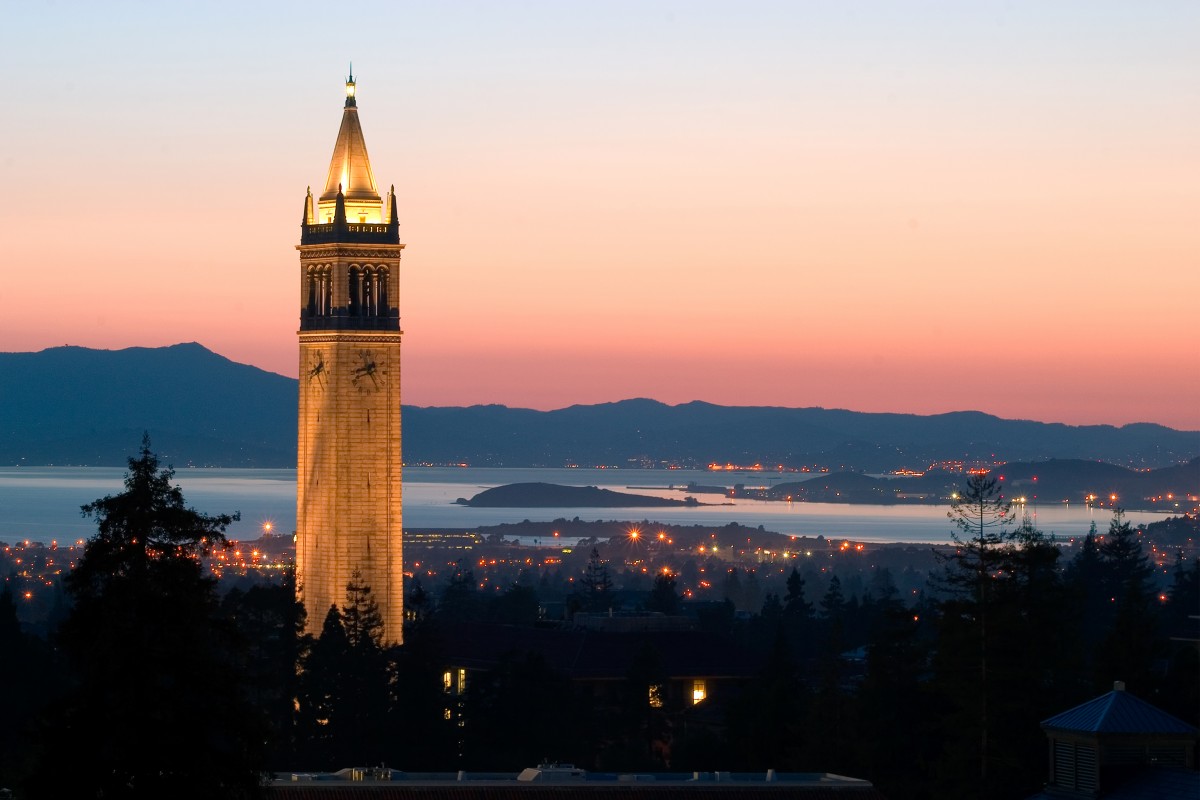 Berkeley campus at night